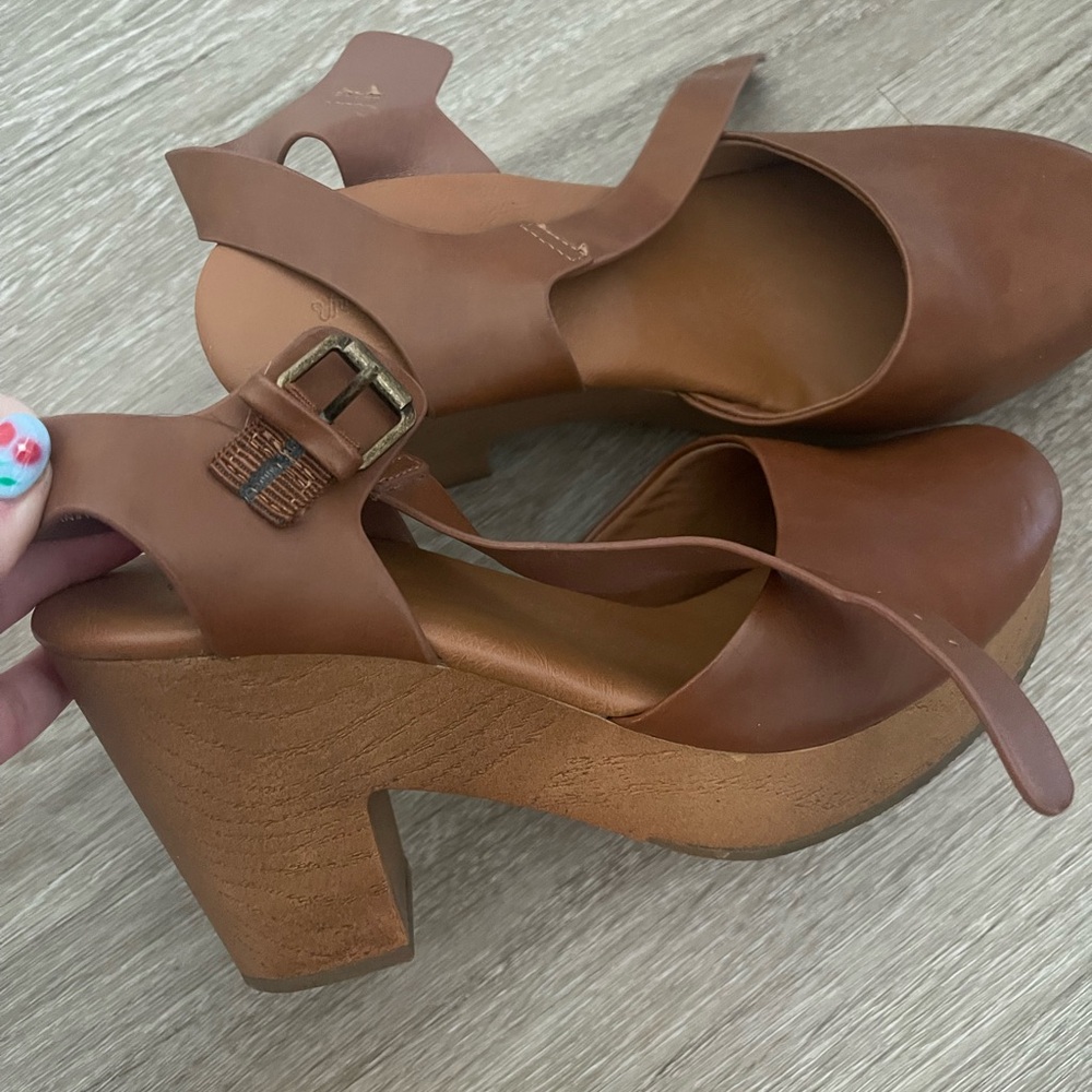 platform wooden clogs